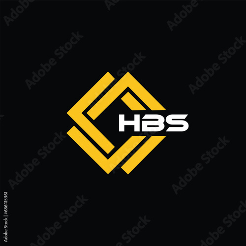 HBS letter design for logo and icon.HBS typography for technology, business and real estate brand.HBS monogram logo. photo