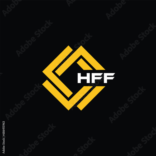 HFF letter design for logo and icon.HFF typography for technology, business and real estate brand.HFF monogram logo. photo