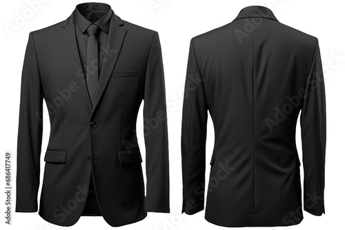 Black Suit Jacket, transparent background photo