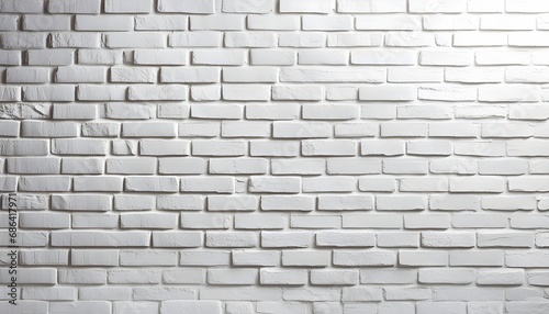 White brick wall texture background wallpaper, bright lightning, flat lay.