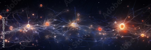 Abstract neural connections. Biological background