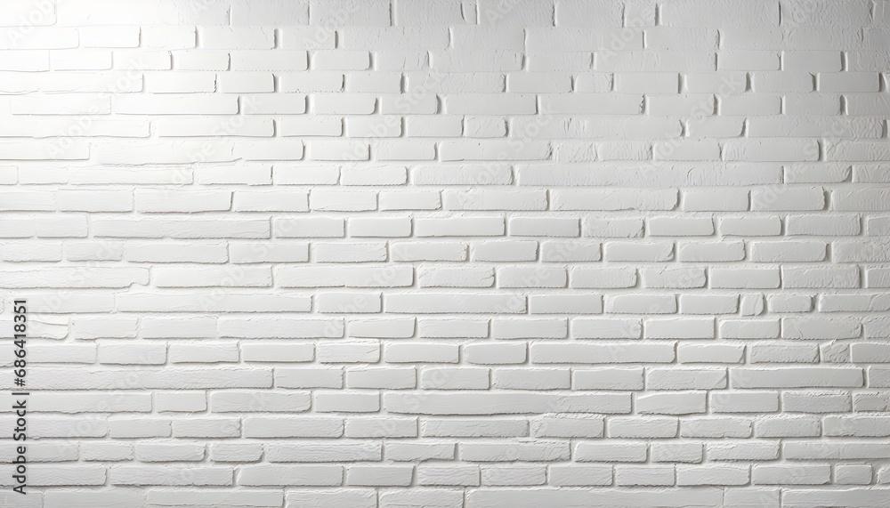 Obraz premium White brick wall texture background wallpaper, bright lightning, flat lay.
