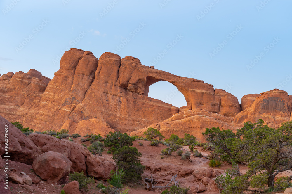 Rock in Arches National Park, Grand County, Utah, USA. 