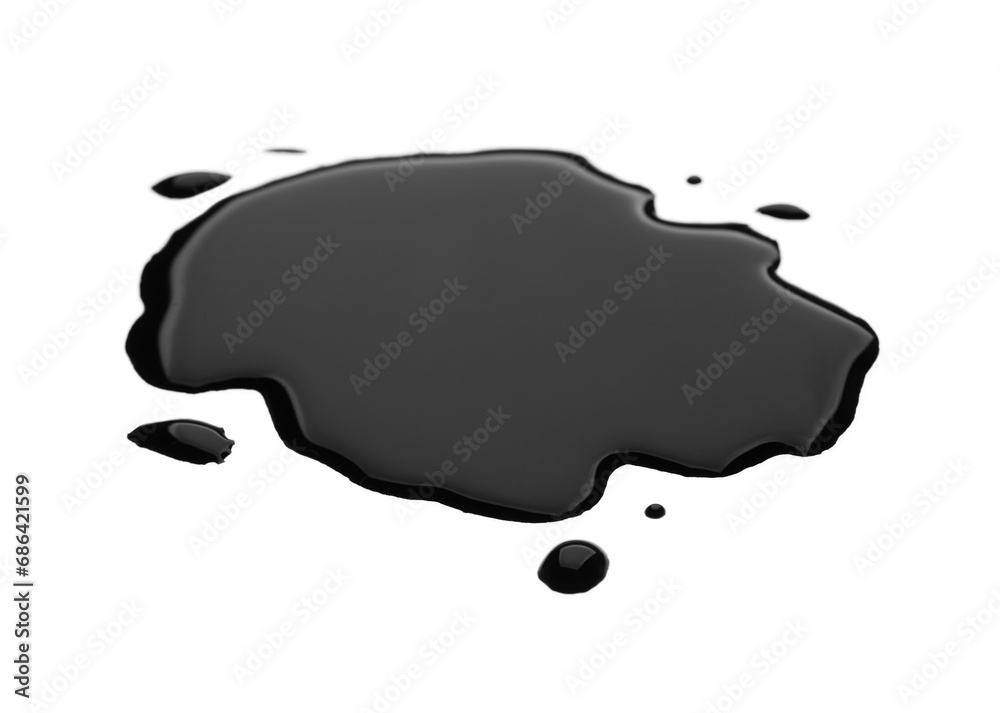 Blots of black liquid on white background Blots of black liquid on white background