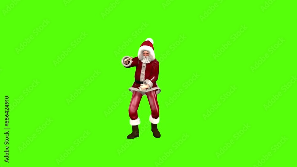 Santa Claus Tap Dance Green Screen Animation Seamless Loop Santa Claus Tap Dance Green Screen Animation Seamless Loop