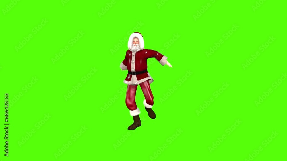 Santa Claus Tap Dance Green Screen Animation Seamless Loop Santa Claus Tap Dance Green Screen Animation Seamless Loop