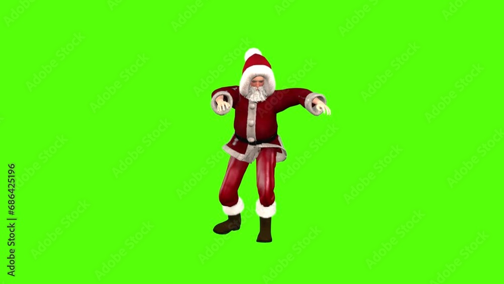 Santa Claus Zombie Drag Foot Green Screen Animation Seamless Loop Santa Claus Zombie Drag Foot Green Screen Animation Seamless Loop