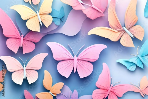 seamless background with butterflies