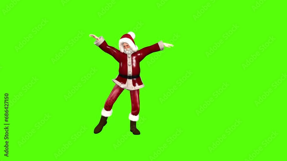Santa Claus Ballet Dance Green Screen Animation Seamless Loop Santa Claus Ballet Dance Green Screen Animation Seamless Loop