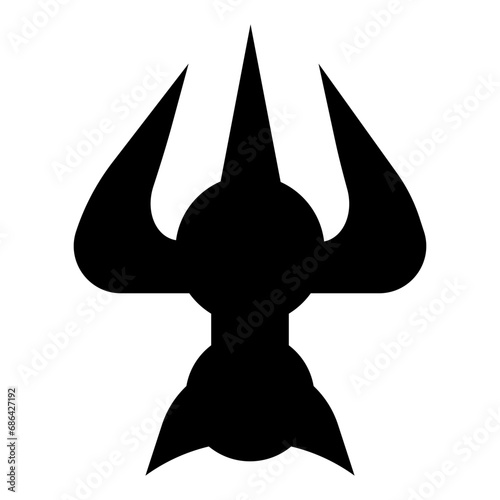 Simple vintage poseion trident spear template Logo design.