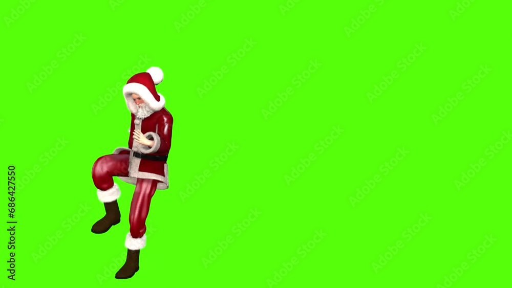 Santa Claus Ballet Dance Green Screen Animation Seamless Loop Santa Claus Ballet Dance Green Screen Animation Seamless Loop