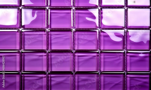 beautiful purple glass tile pattern, Generative AI photo