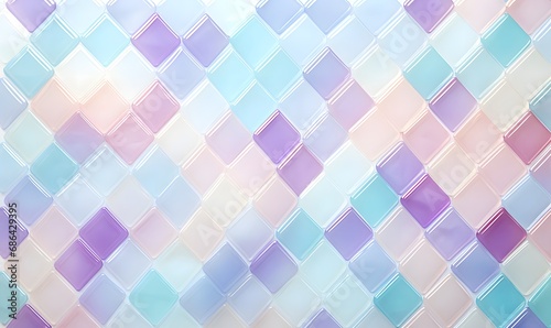 Beautiful pastel glass tile pattern, Generative AI