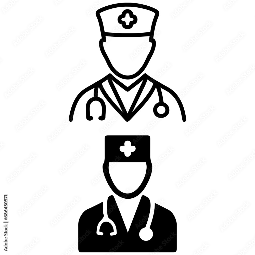set of icons doctor