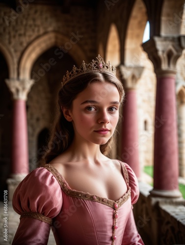 Portrait of a princess in a castle