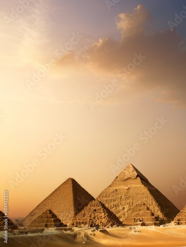 Scenic view of Pyramids 