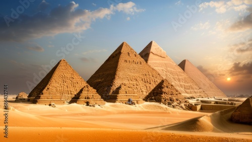 Scenic view of Pyramids 