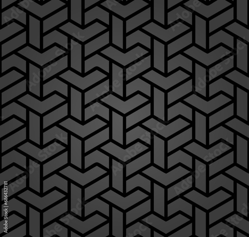 Seamless geometric background for your designs. Modern ornament. Geometric abstract darkpattern