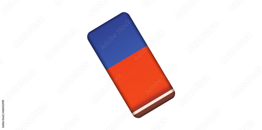 Isometric Icon Design Of Eraser in Trendy Style, Rubber Eraser Vector Illustration. Isometric Icon Design Of Eraser in Trendy Style, Rubber Eraser Vector Illustration.