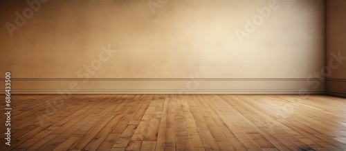 Wooden floor in vacant room