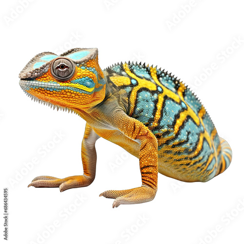 Yellow Blue Panther Chameleon © Hungarian