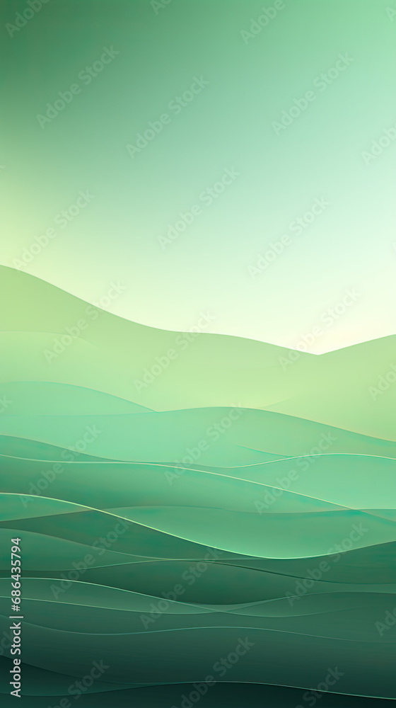 Green Vertical Abstract Grassy Landscape Wallpaper Minimalist Background App Backdrop Online Banner Web Graphic