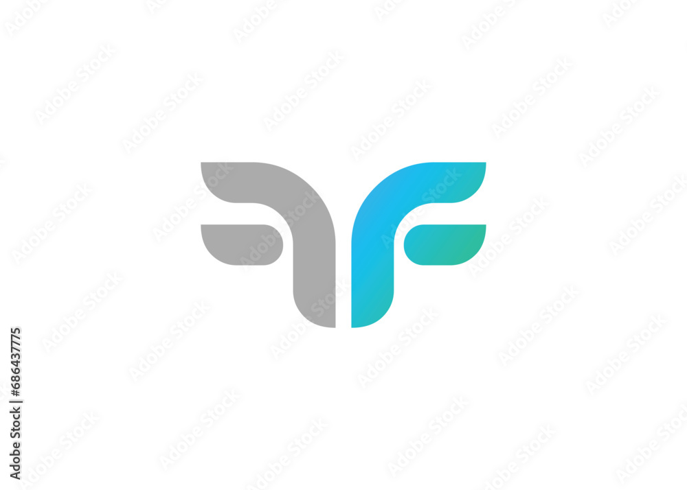 Modern letter F F logo design vector template Modern letter F F logo design vector template