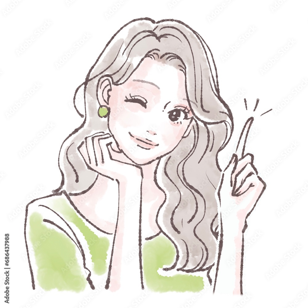 女性・女の子のイラスト素材 女性・女の子のイラスト素材