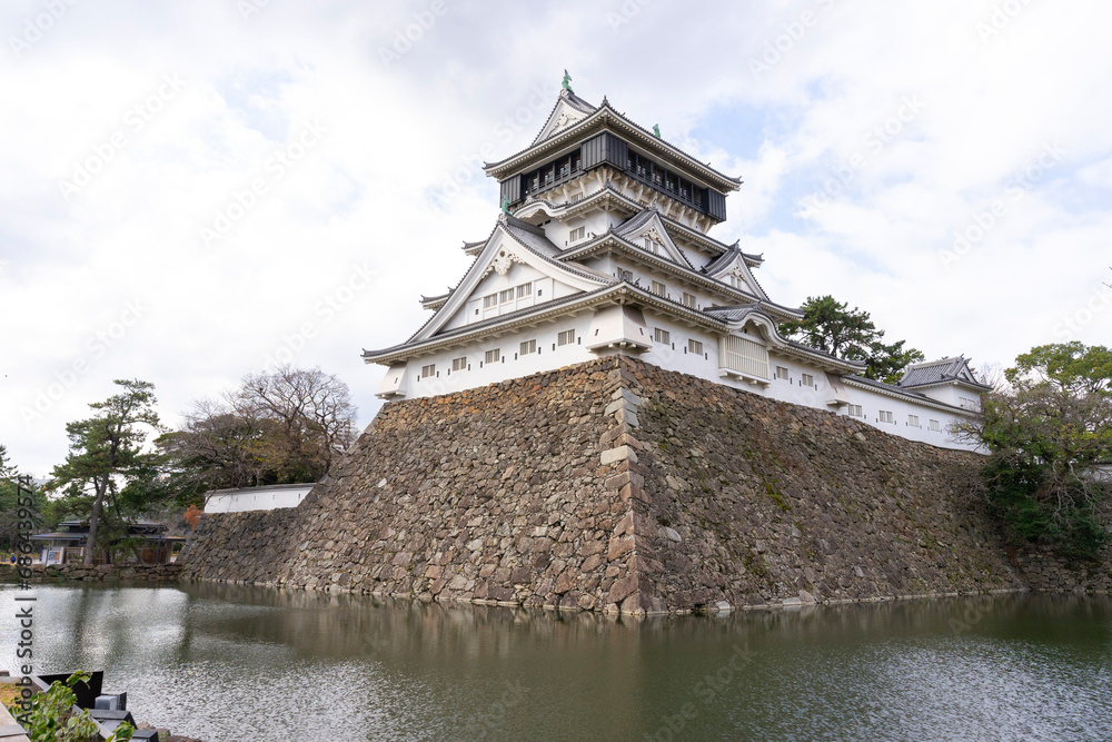 Kokura Castle is a Japanese castle in Kitakyushu, in Fukuoka Prefecture, Japan. Kokura Castle was built by Hosokawa Tadaoki in 1602. Kokura Castle is a Japanese castle in Kitakyushu, in Fukuoka Prefecture, Japan. Kokura Castle was built by Hosokawa Tadaoki in 1602.