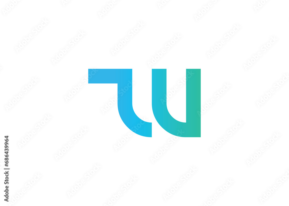 Modern letter T W logo design vector template Modern letter T W logo design vector template