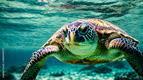 sea turtle swimming © Aditya