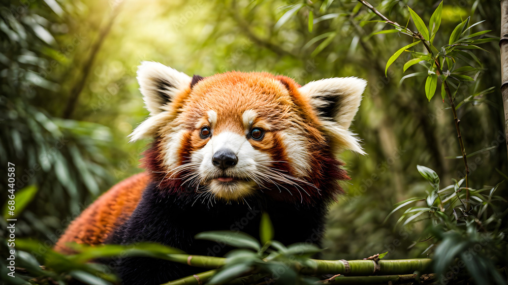 Fototapeta premium red panda bear