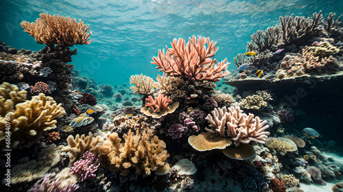 coral reef with fish © Aditya