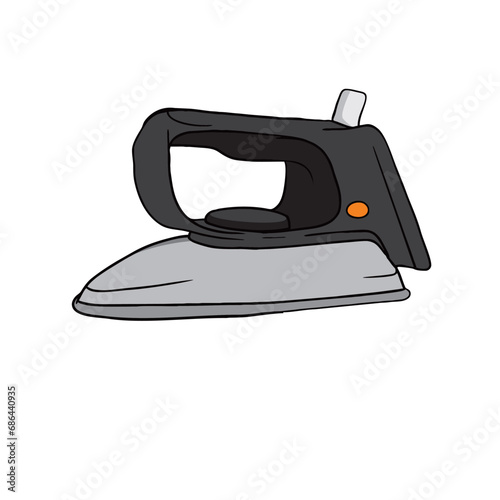 black color clothing iron icon vector illustration