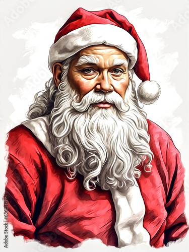 Santa Claus Portrait. Generated AI