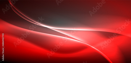 Neon-lit waves surge across background, mesmerizing dance of luminescence and motion. Dynamic backdrop captures essence of energy and modern aesthetics