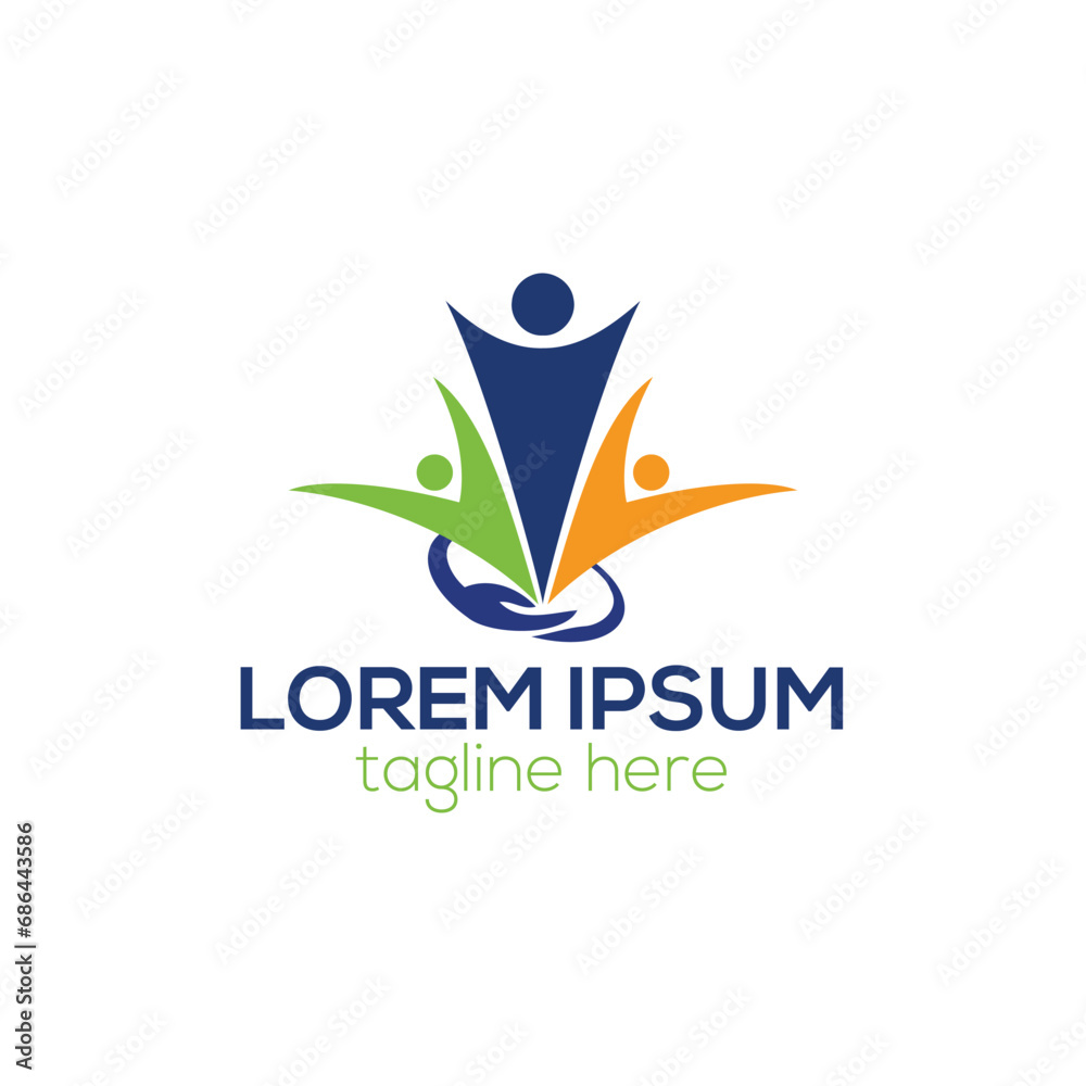 Community logo, partnership logo concept isolated vector template illustration for business and company Community logo, partnership logo concept isolated vector template illustration for business and company