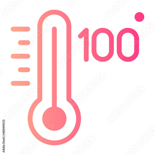 one hundred gradient icon