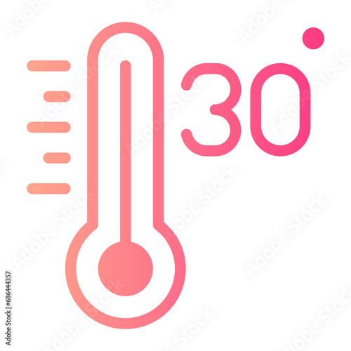 thirty gradient icon