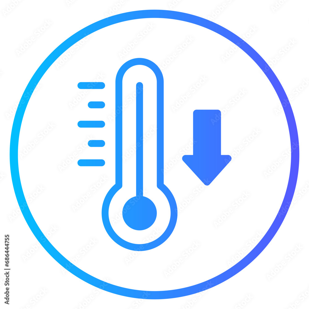 low temperature gradient icon low temperature gradient icon