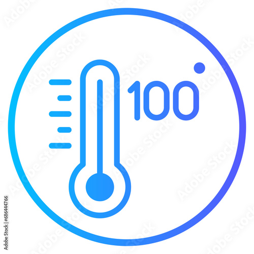 one hundred gradient icon