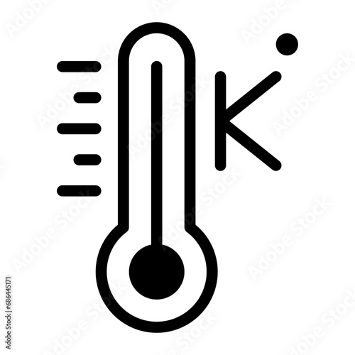 kelvin glyph icon