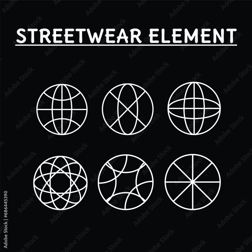 BLACK AND WHITE STREETWEAR VECTOR ELEMENT DESIGN BLACK AND WHITE STREETWEAR VECTOR ELEMENT DESIGN