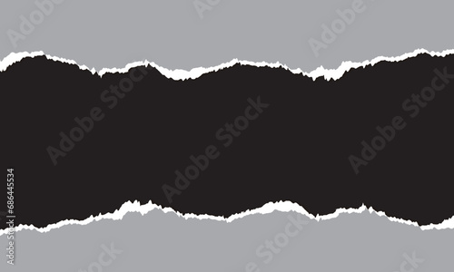 Torn and torn pieces of paper with soft shadows are suitable for text and images. Eps10 Vector illustration photo