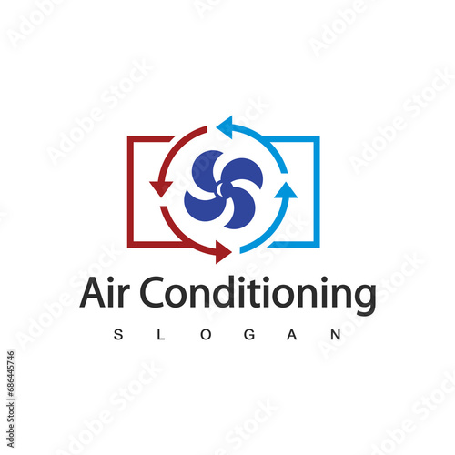 Free Download Air Conditioning Logo, HVAC Logo Concept - GFXLoad