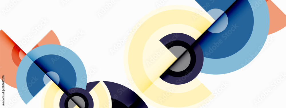 Circles with shadows trendy minimal geometric composition abstract background Circles with shadows trendy minimal geometric composition abstract background