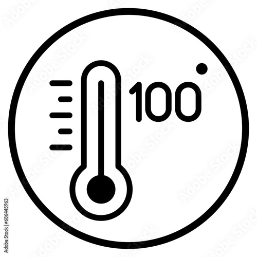 one hundred glyph icon