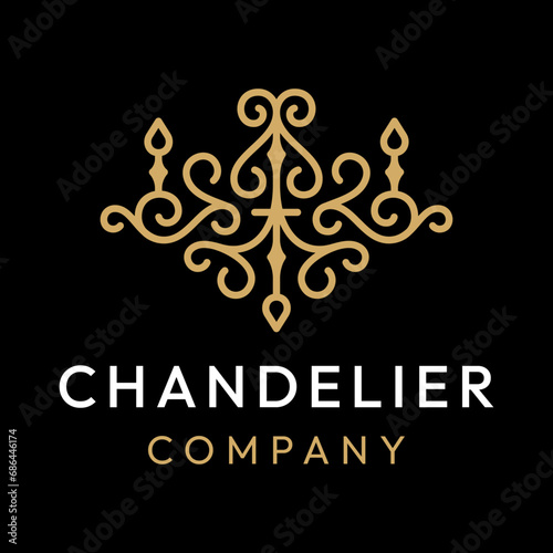 Chandelier abstract logo design