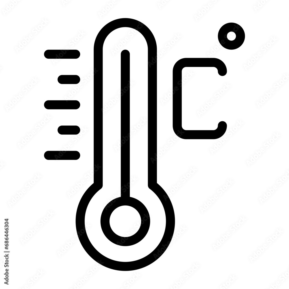 celsius line icon
