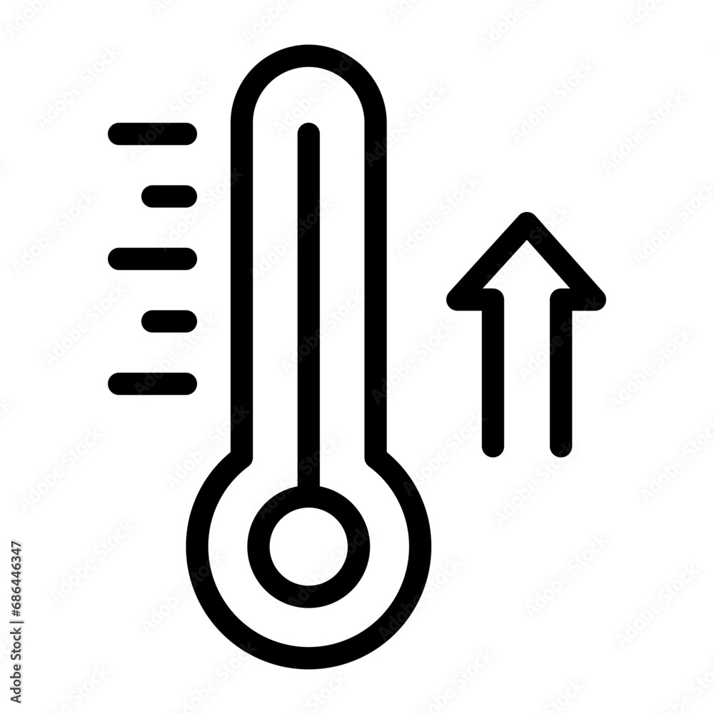 high temperature line icon high temperature line icon
